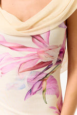 Floral Cowl Neck Dress