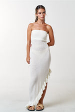 Beachside Asymmetrical Crochet Dress