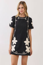 Nina Floral Appliqué Dress