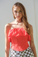 Lillian Ruffle Corset Top