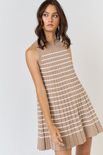 Casual Elegance Stripe Knit Dress