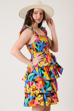 Tiered Floral Dress