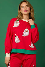 Sequin Santa Christmas Sweatshirt