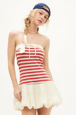 Americana Terry & Eyelet Bubble Dress