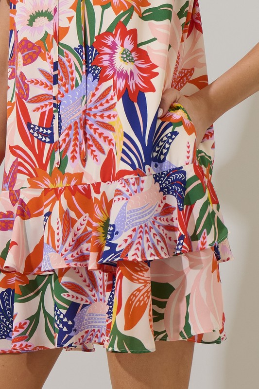 Lush Tropics Ruffle Dress