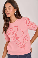 Camellia Floral Sweater Top