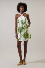 Palms Tropical Halter Mini Dress