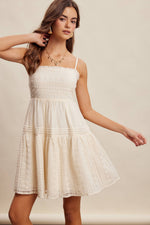 Lace Tiered Mini Dress