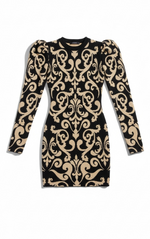 Antoinette Jacquard Knit Sweater Dress