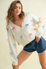 Colorful Bow Cardigan