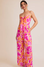 Summer Fling Front Tie Floral Jumpsuit