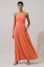 Sunset Getaway Smocked Maxi Dress