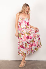 Tropical Print Midi Dress (Plus)