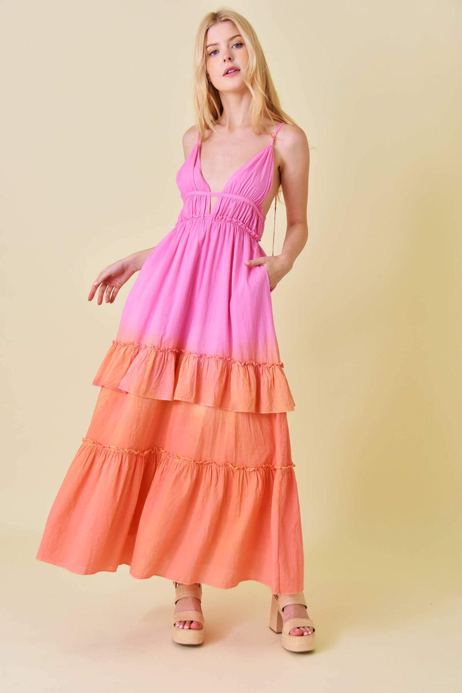 Flirty Flutter Maxi Dress