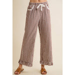 Gingham & Lace Ruffle Pant