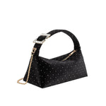 Shanice Black Velvet Crossbody Bag