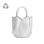 Tulip Mini MTL Silver Recycled Vegan Leather Top Handle Bag