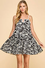 Abstract Swirl Mini Dress
