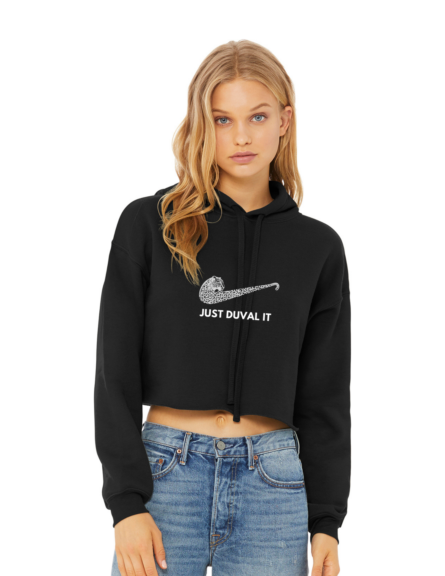 Just Duval It Fleece Cropped Hoodie