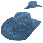 Fashion Rhinestone Jeweled Cow Boy Hat
