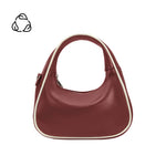 Sarita Burgundy Recycled Vegan Leather Top Handle Bag