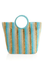 Metallic Stripe Tote