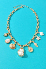 Sea Life Charm Statement Necklace