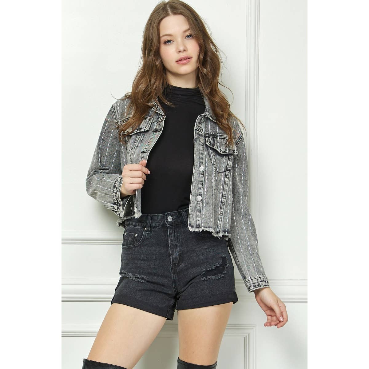 Rhinestone Rodeo Denim Jacket
