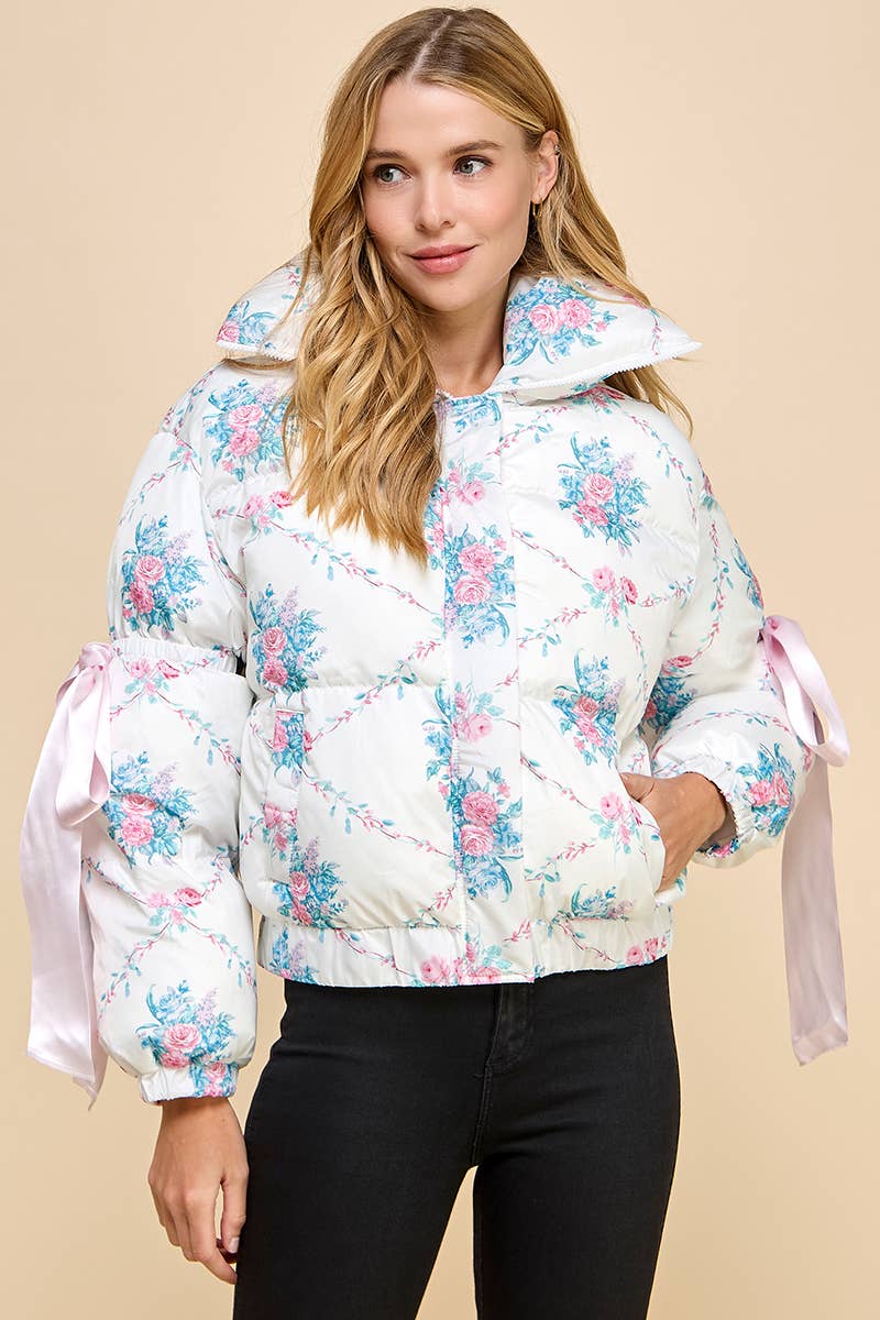 Fancy Florals Puffer Jacket