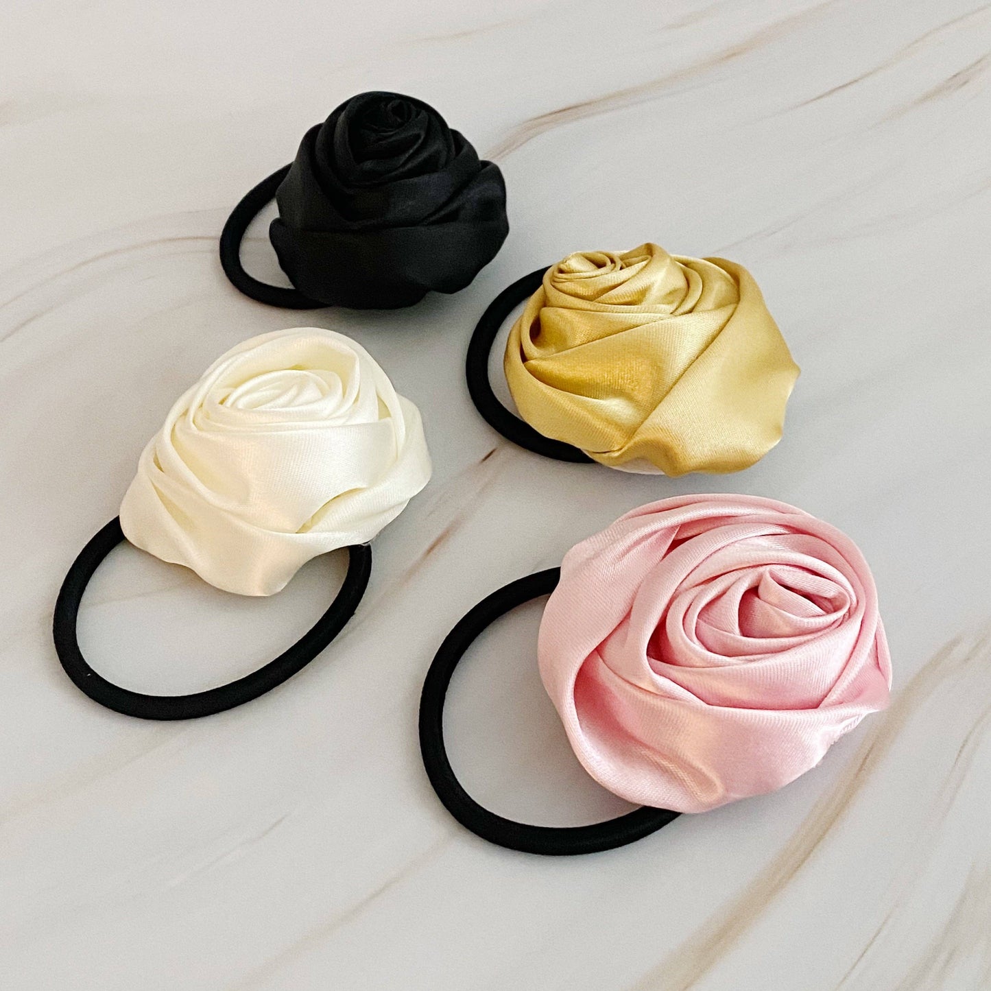 Set of 4 Rosette Hair Ties