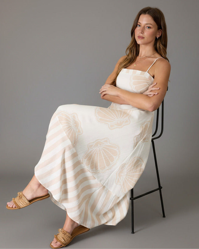 Sandy Shores Seashell Maxi Dress