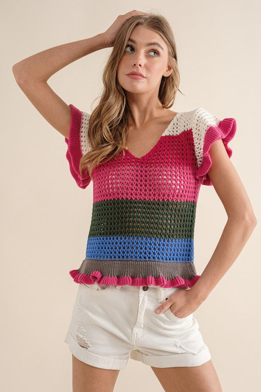 Crochet Knit Top