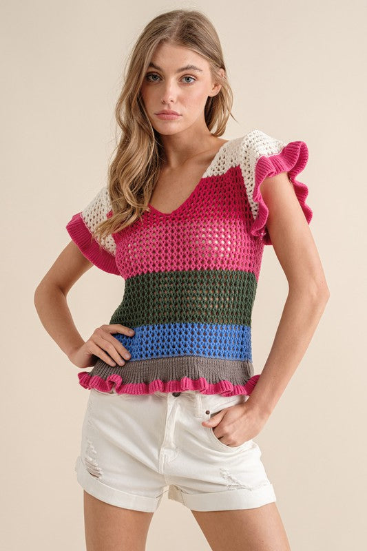 Crochet Knit Top