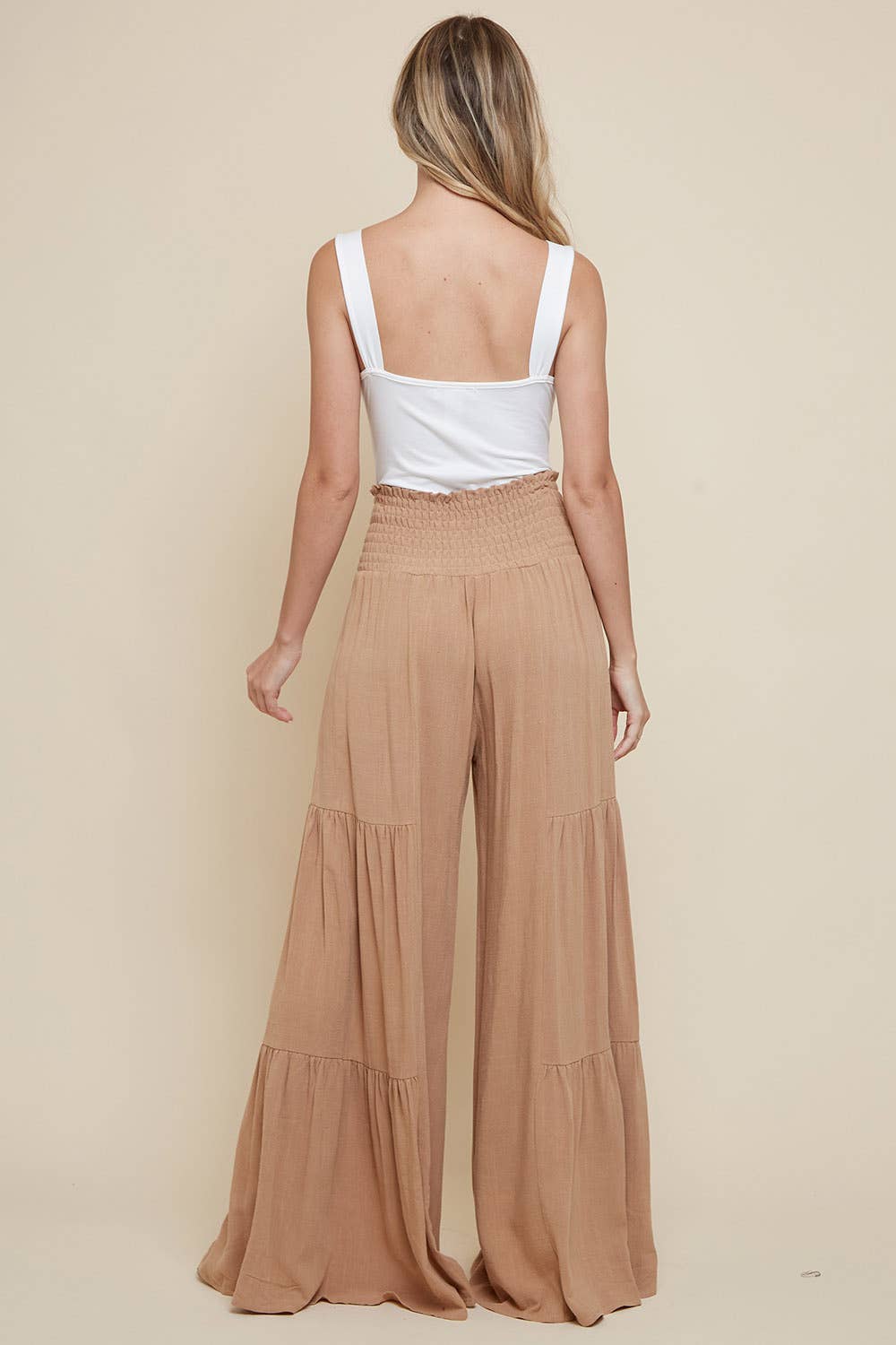 Go With the Flow Smocked Waist Pants