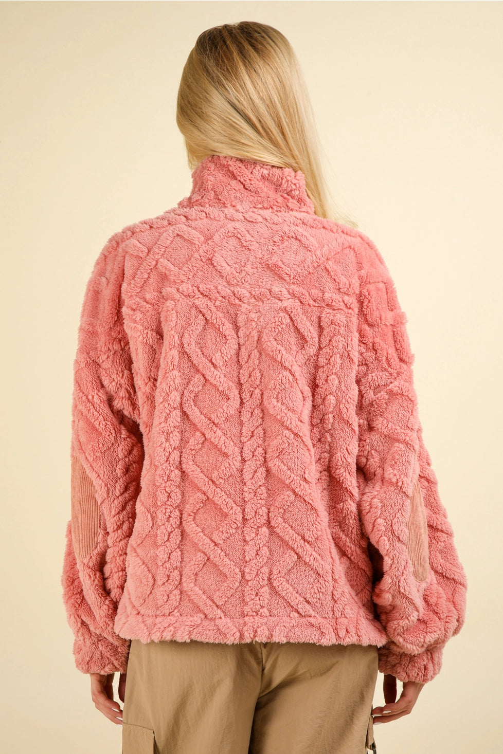 Feeling Cozy Textured Fleece Pullover