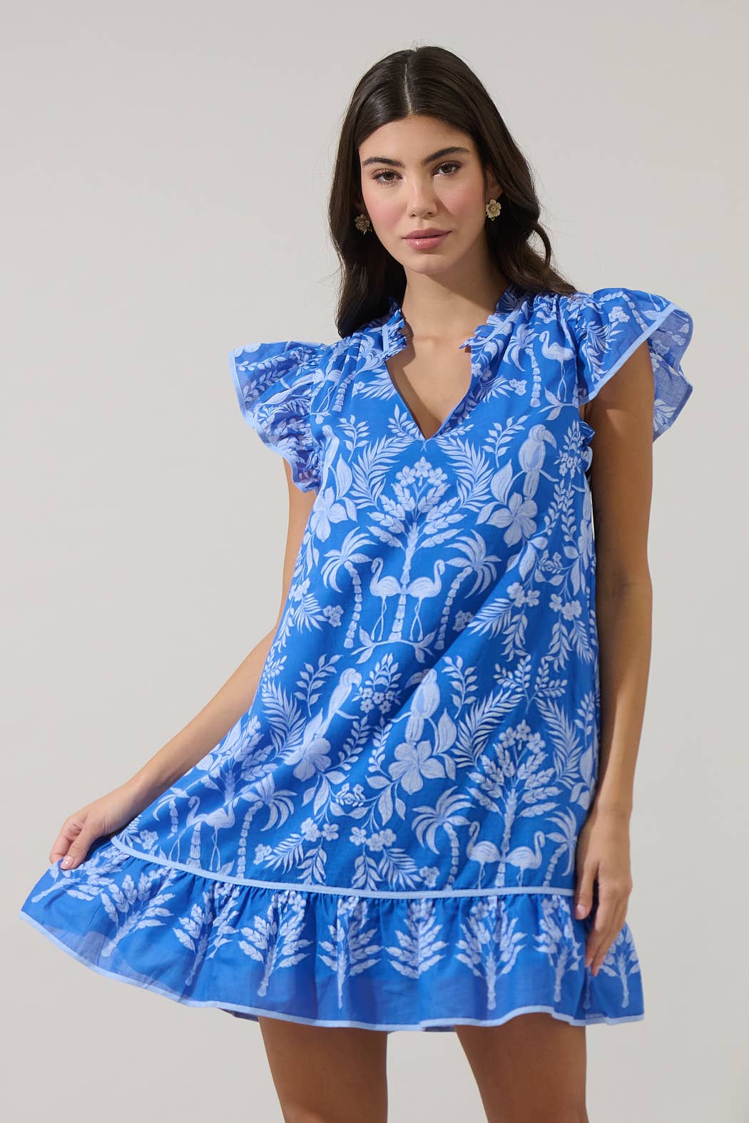 Toucan Jungle Print Shift Dress