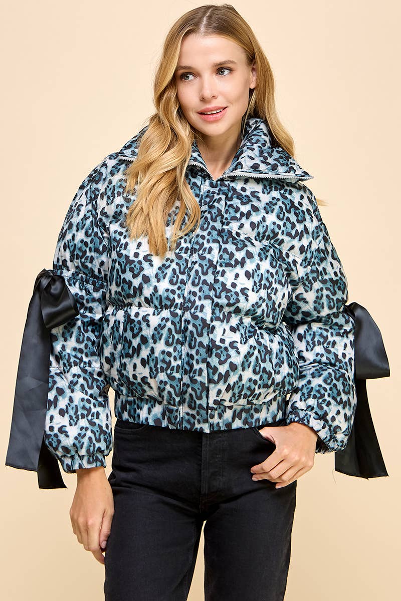 Winter Leopard Puffer Jacket