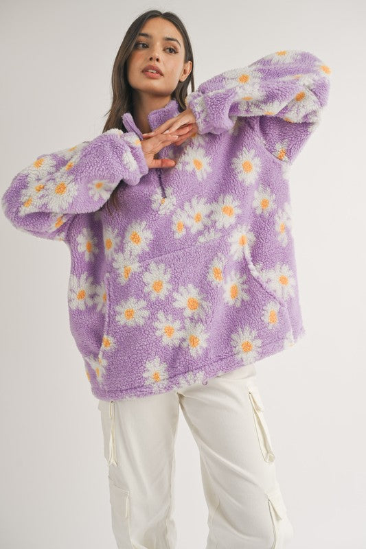 Daisy Fleece Sherpa Half Zip