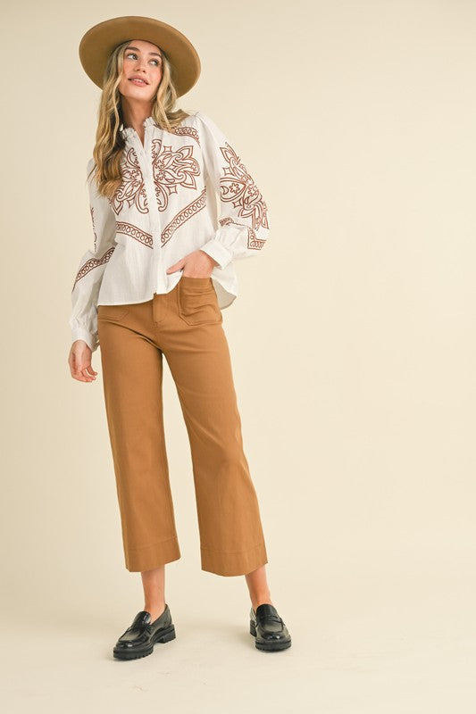 Western Embroidered Top