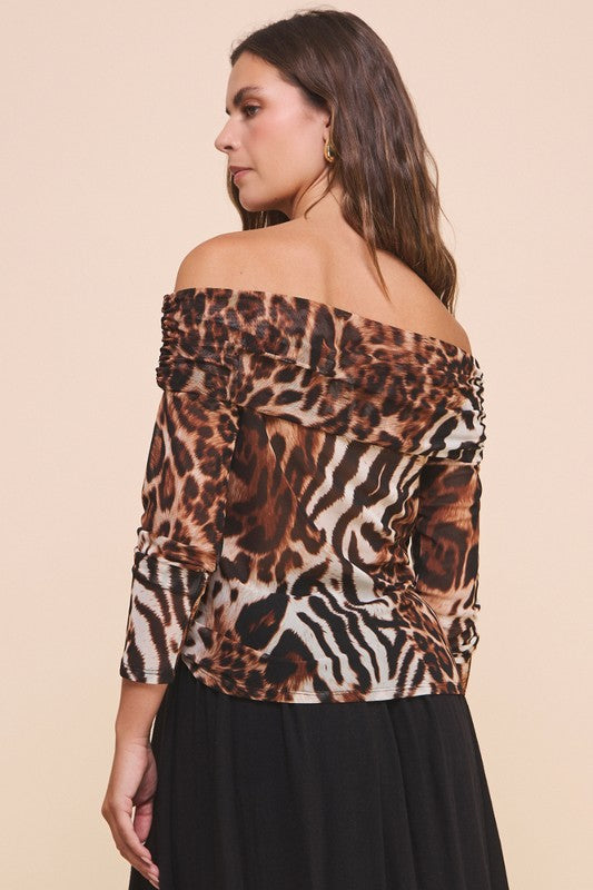 Leopard Love Off the Shoulder Top