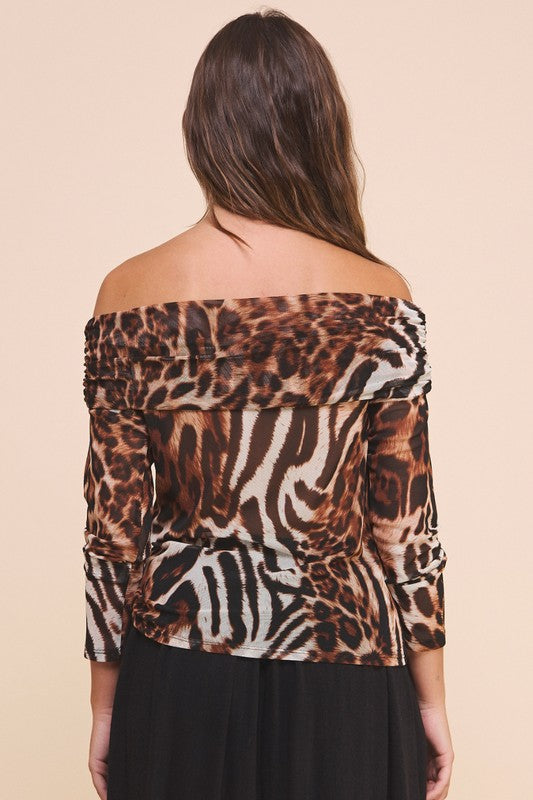 Leopard Love Off the Shoulder Top