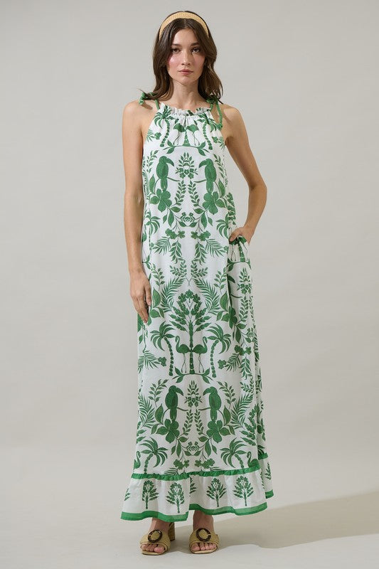 Dayane Belted Maxi Dress