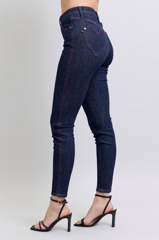 Judy Blue Heart Pocket Skinny Jeans