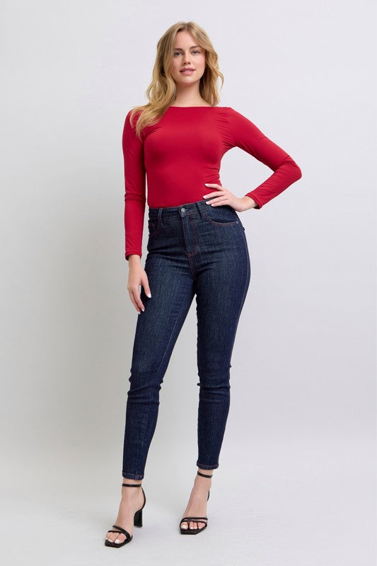 Judy Blue Heart Pocket Skinny Jeans