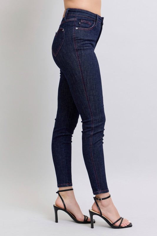 Judy Blue Heart Pocket Skinny Jeans