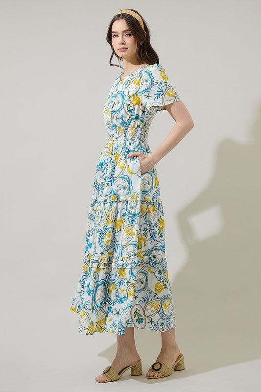 Havana Banana Poplin Maxi Dress