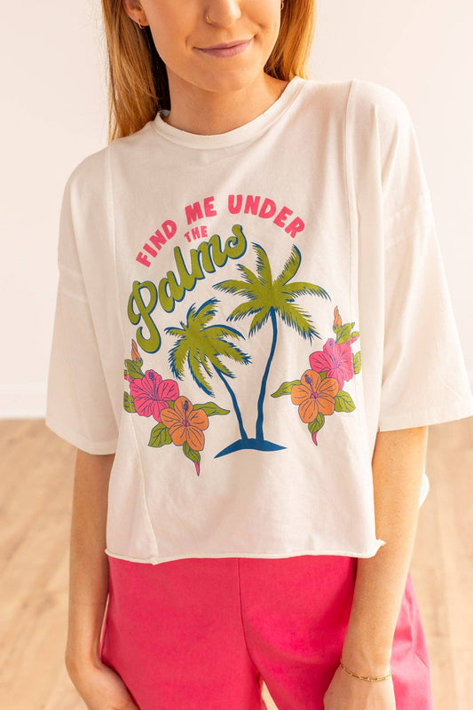 Under the Palms Boxy Crop Tee