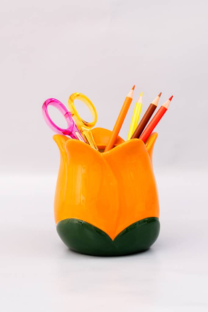 Ceramic Pencil Cup, Tulip