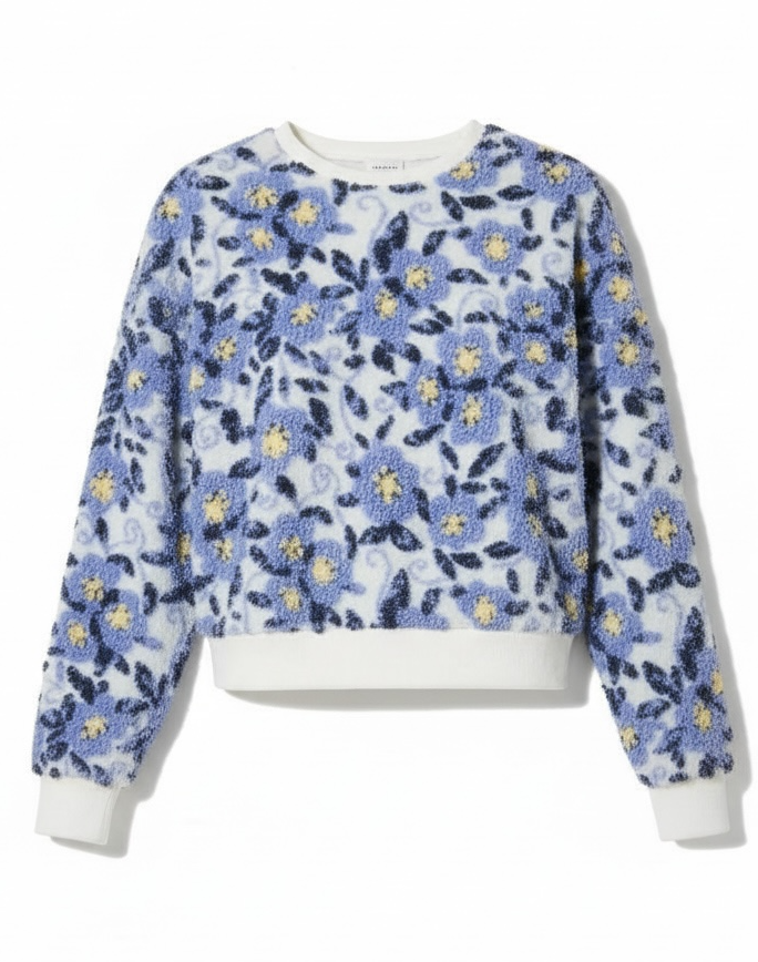 Floral Bliss Sherpa Pullover