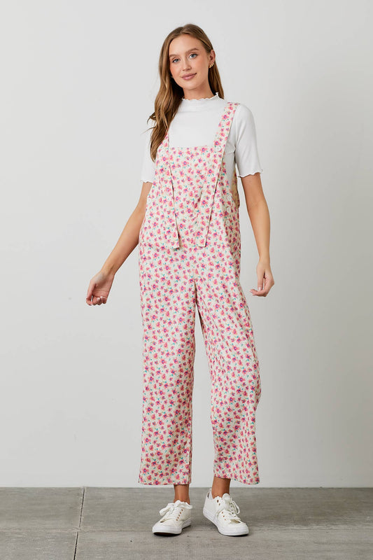 Corduroy Cutie Floral Overalls